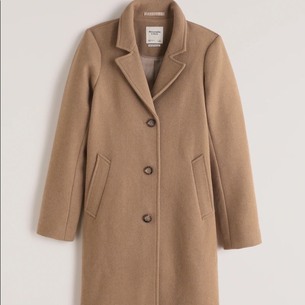 Abercrombie & Fitch Wool-Blend Dad Coat
